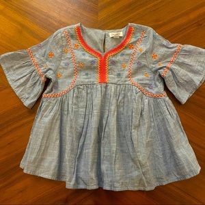 Cat Jack Embroidered Blouse